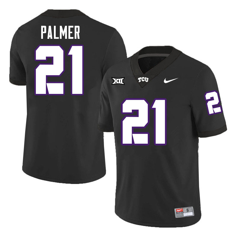 #21 Nate Palmer TCU Jersey,Texas Christian University Horned Frogs Football Jersey-Black